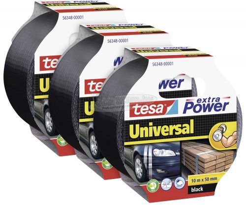 tesa extra Power UNIVERSAL 56348 Szövet ragasztószalag Fekete 10mx50mm 3db 56348