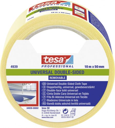 tesa UNIVERSAL REMOVABLE 04939-00002-11 Fektető szalag tesa Professional Fehér 10mx50mm 1db 04939-00002-11