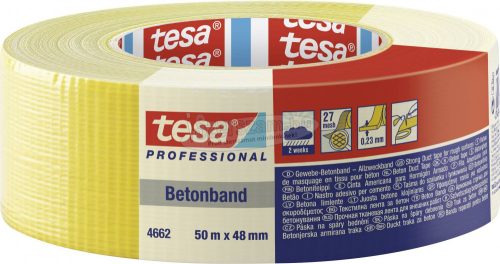 tesa 04662-00199-00 Szövet ragasztószalag tesa Professional Sárga 50mx48mm 1db 04662-00199-00