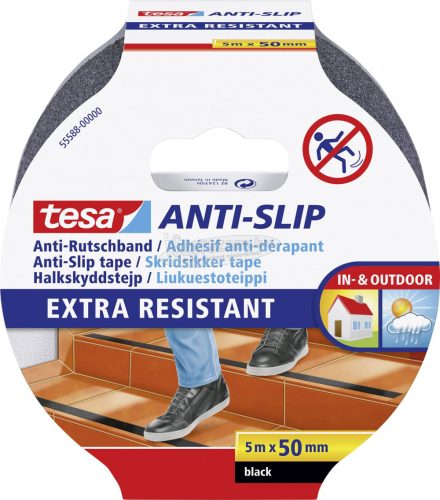 tesa EXTRA RESISTANT 55588-00000-11 Csúszásmentesítő szalag Fekete 5mx50mm 1db 55588-00000-11