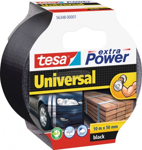 tesa UNIVERSAL 56348-00001-05 Szövet ragasztószalag tesa extra Power Fekete 10mx50mm 1db 56348-00001-05