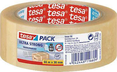 tesa ULTRA STRONG 57174-00000-02 Csomagolószalag tesapack Átlátszó 66mx38mm 1db 57174-00000-02