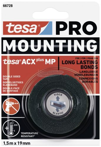 tesa Mounting PRO ACX+ 66728-00000-00 Rögzítő szalag Fekete 1.5mx19mm 1db 66728-00000-00