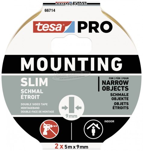 tesa Mounting PRO Schmal 66714-00000-00 Rögzítő szalag Fehér 10mx9mm 2db 66714-00000-00