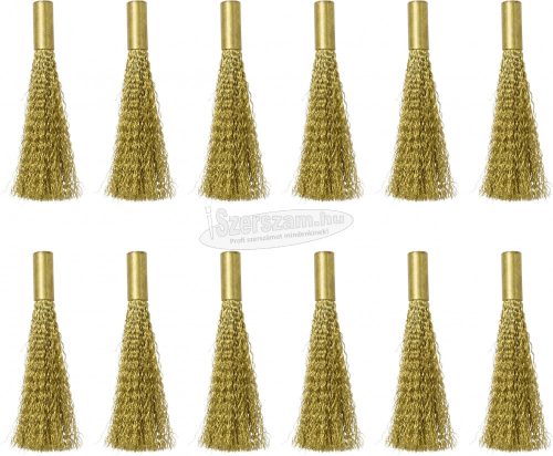 TOOLCRAFT TO-5864076 Tartalék ecset üvegszálas tisztítóecsethez (sárgaréz drót), 4mm, 12db 4mm 12db TO-5864076