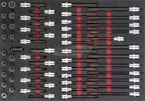 Vigor V4729 V4729 rátűzőkulcs (bit-dugókulcs) készlet V4729