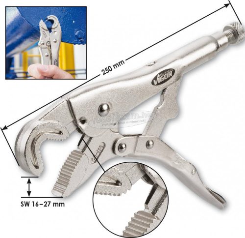 Vigor V3739 Markoló fogó Egyenes, prizma mélyedéssel 250mm V3739