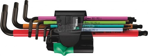 WERA 950/7 Hex-Plus többszínű mágnes 1 L-kulcs/Hatszögkulcs készlet, metrikus, BlackLaser, 7 részes 05022534001