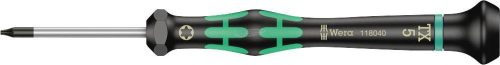 WERA 2067 TORX csavarhúzó TORX csavarokhoz elektronikus alkalmazásokhoz, TX5x40mm 05118040001