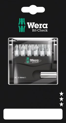 WERA Bit-Check 12 Metal 1 SB, Bit készlet, 12 részes 05136393001