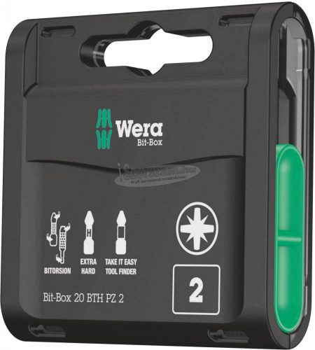 WERA Bit-Box 20 BTH PZ, PZ2x25mm, 20 részes Bit készlet 05057762001