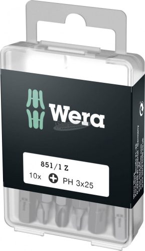 WERA 851/1 Z DIY bit, PH3x25mm, 10 részes 05072402001