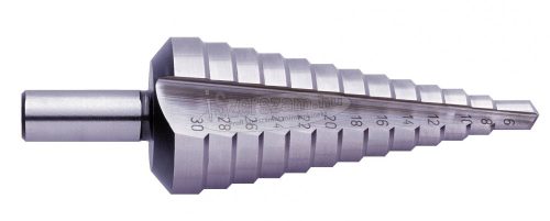 EXACT HSS lépcsősfúró 30-40mm 98mm 3 oldalú szár 05324