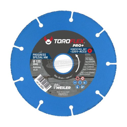 TOROFLEX PRO+ PROGRESS SPEZIAL HM keményfém szemcsés vágótárcsa 230x22,2